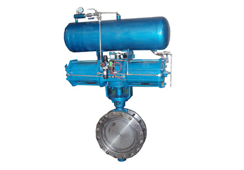 氣動(dòng)三偏心蝶閥帶儲(chǔ)罐